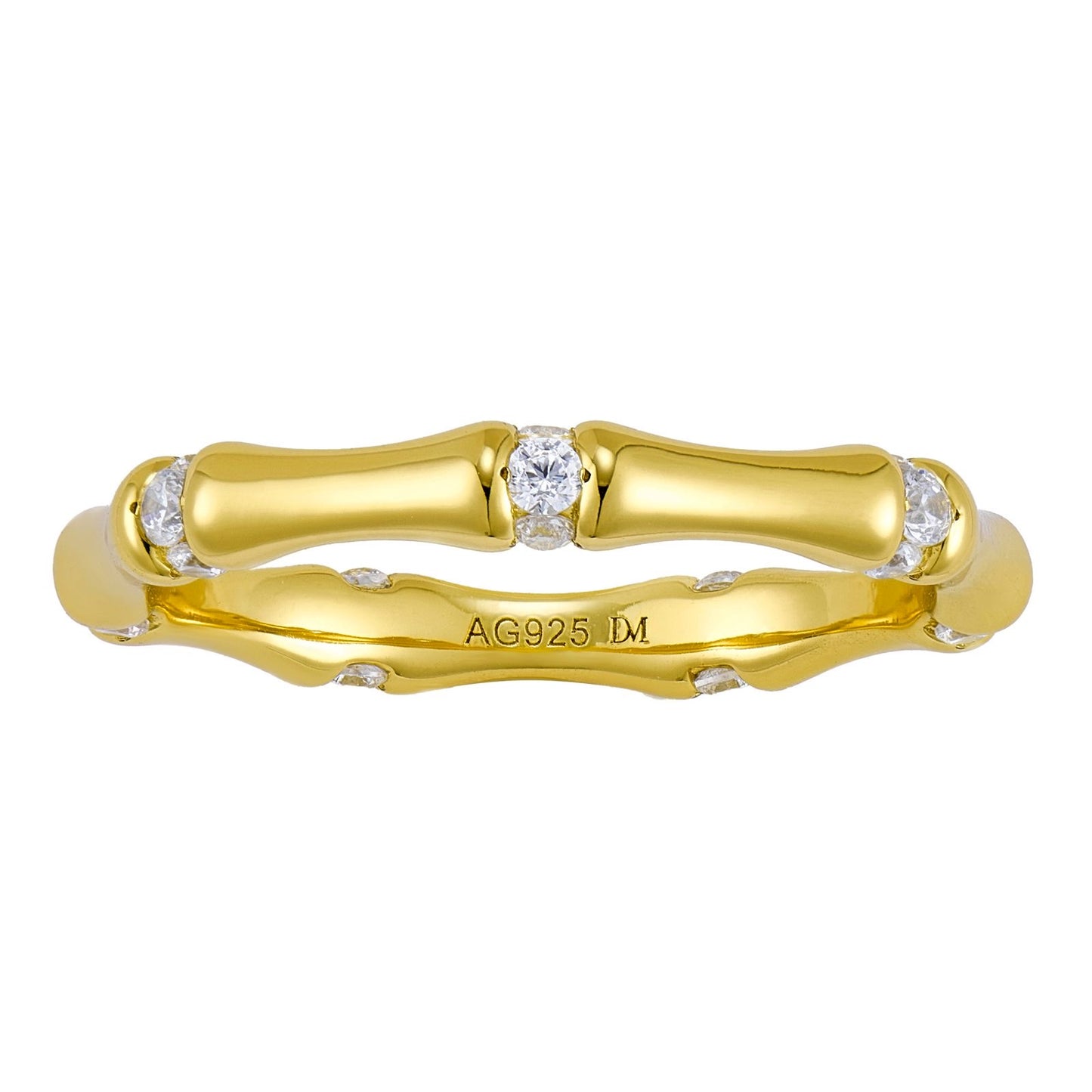 Bamboo gold ring