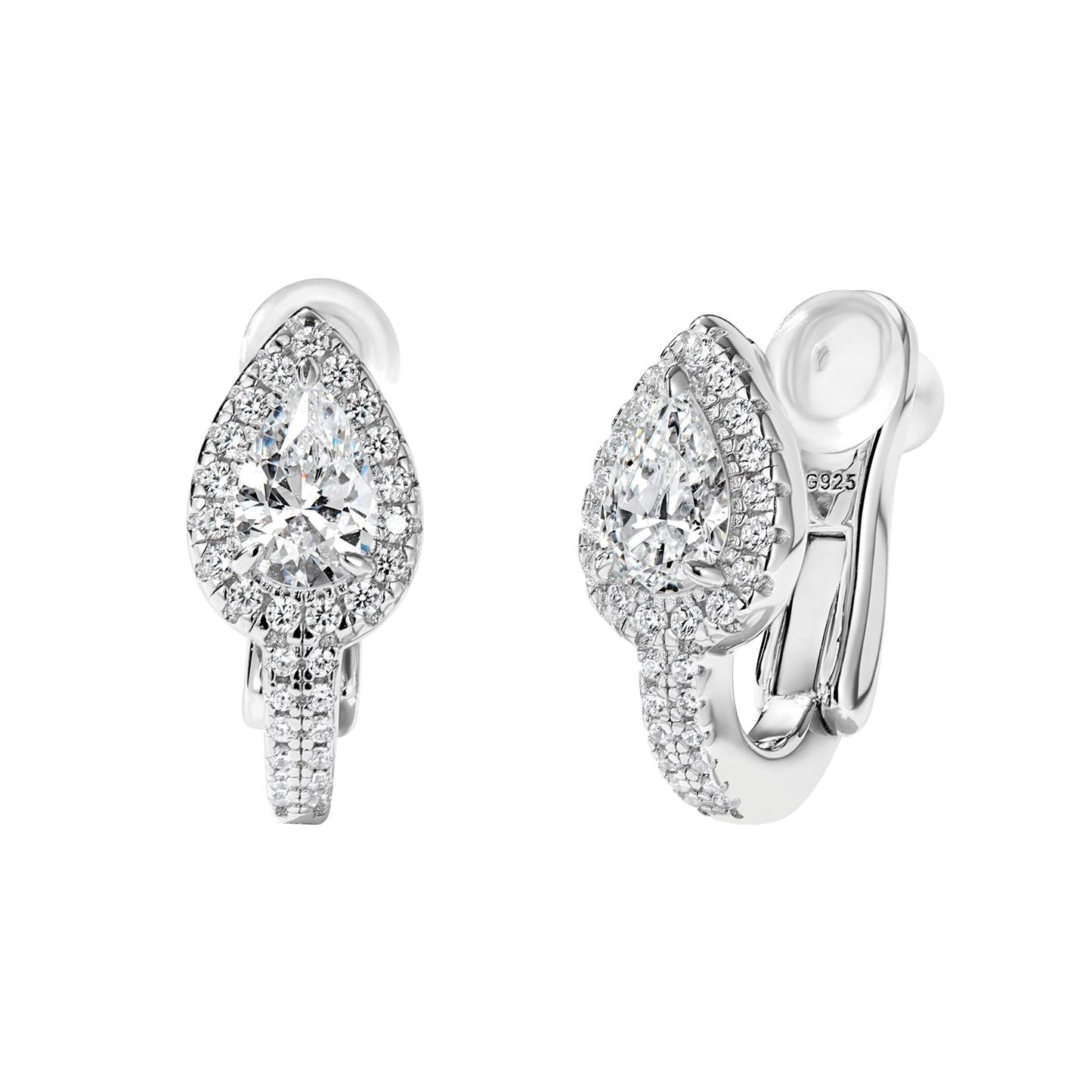 Clip sliver earrings
