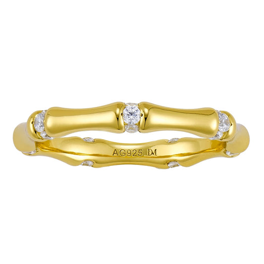 Bamboo gold ring