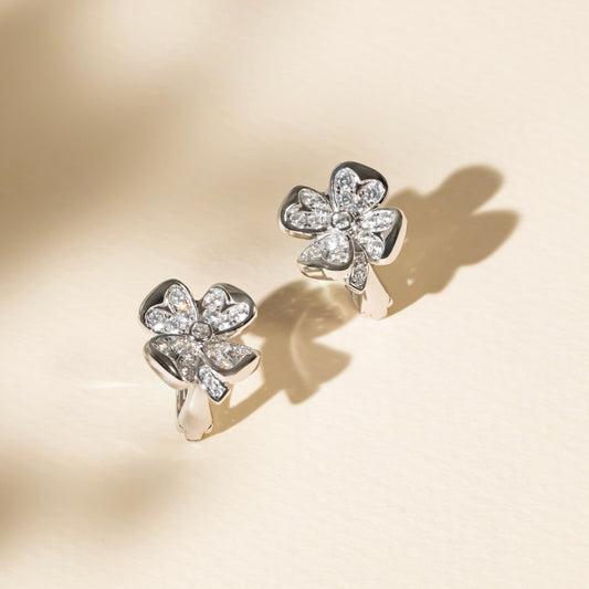 Diamond M.M.M earrings silver