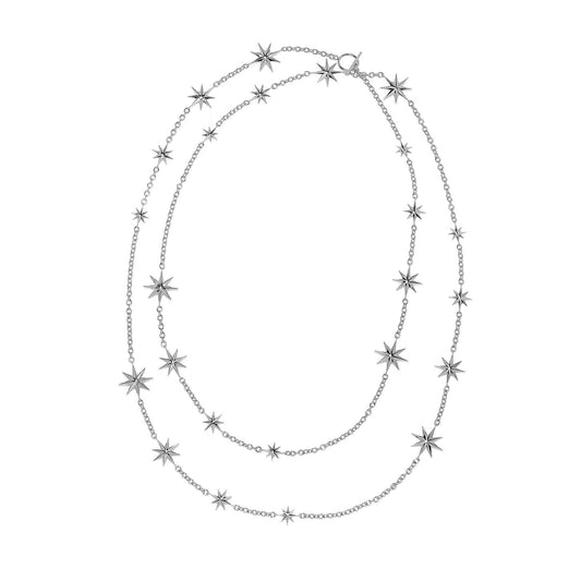 Set Long star necklace & earrings