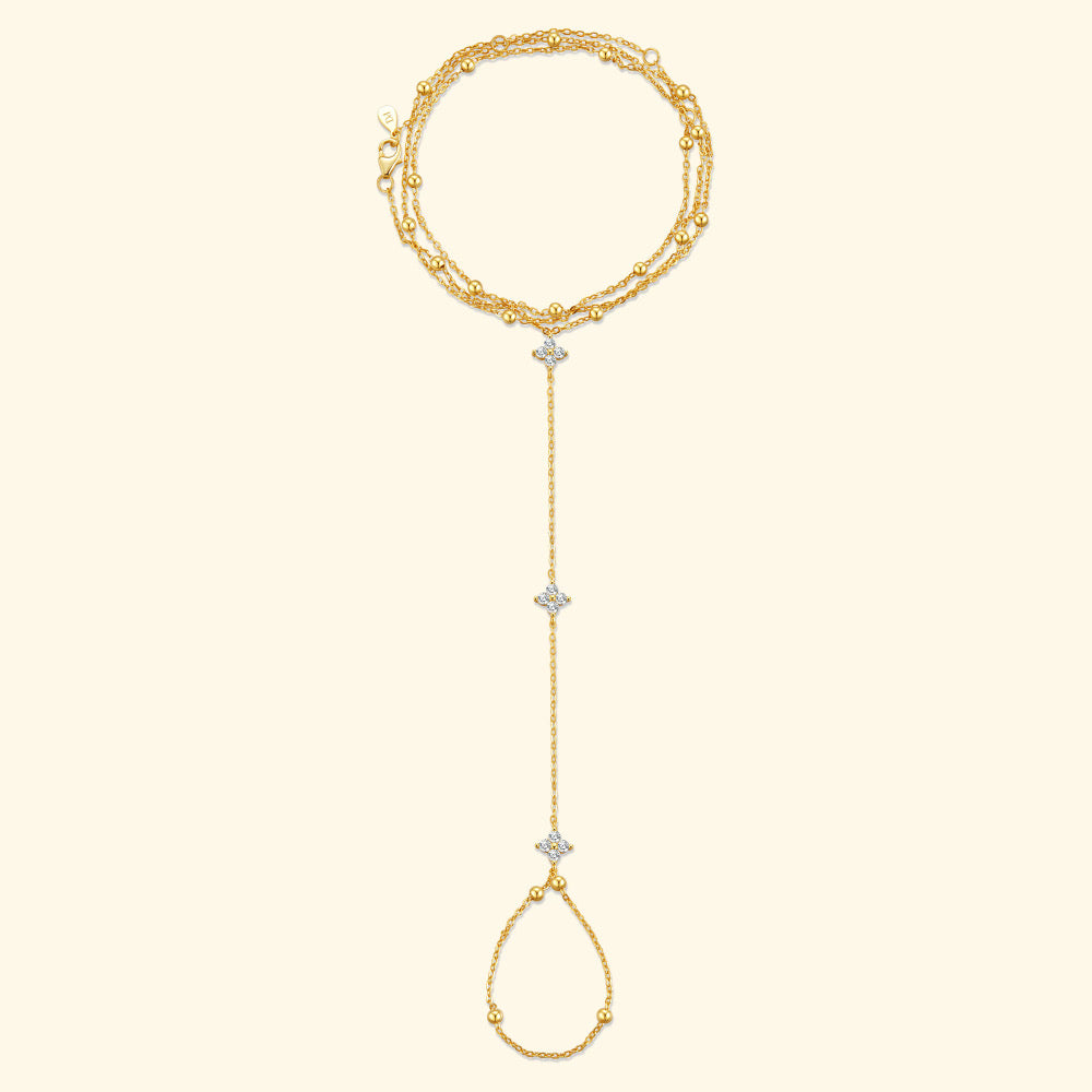 Stars hand cuff bracelet