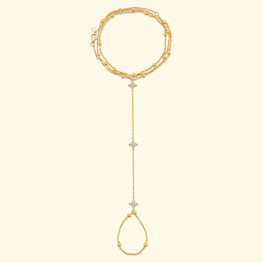 Stars hand cuff bracelet