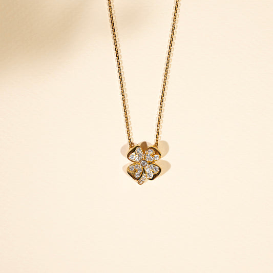 Diamond  M.M.M necklace gold