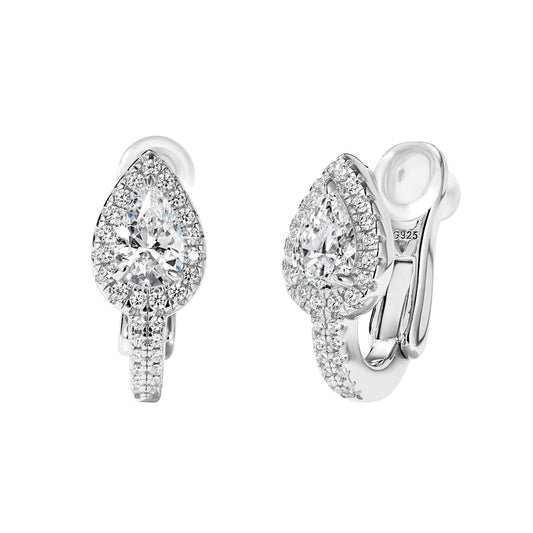 Clip sliver earrings