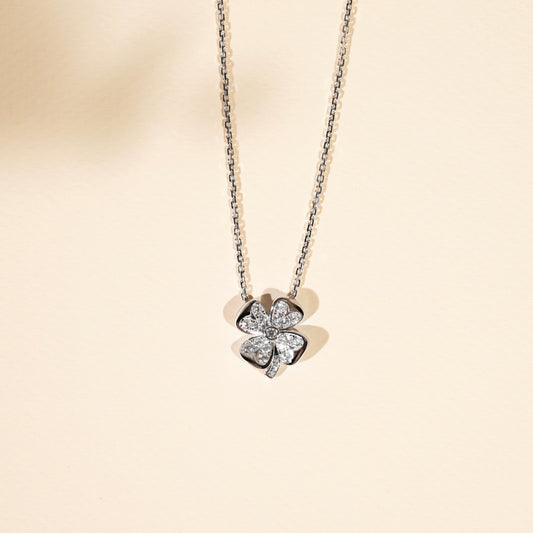 Diamond M.M.M necklace silver