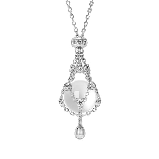Pearls silver necklace