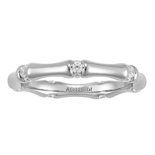 Bamboo silver ring